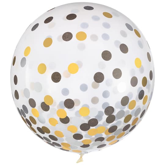 Round Confetti Balloons, 4ct.